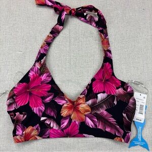 Skinny Dippers Women's Mowie Peppermint Plunge Halter Swim Top Size S